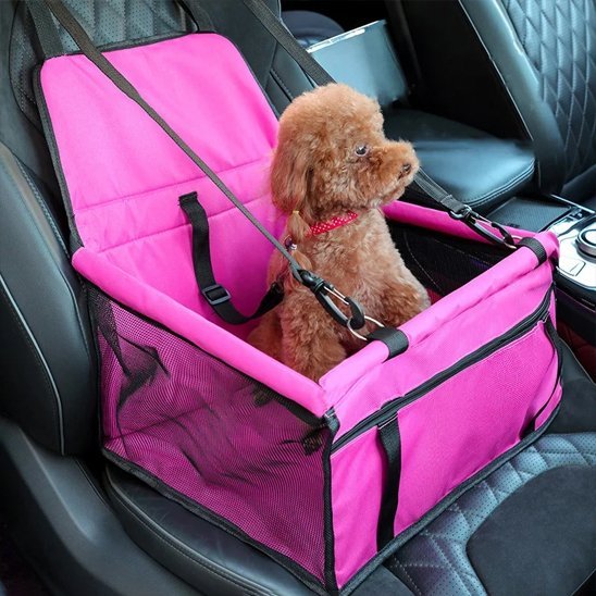 Siège auto sécurisé pour chien avec harnais