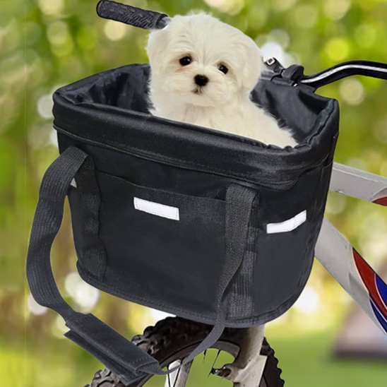 Panier vélo pour chien avec protection latérale